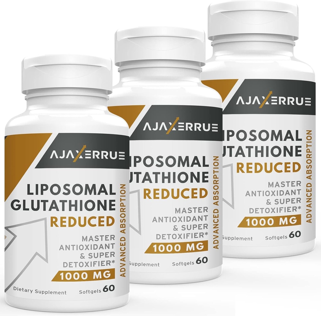 1400 mg Liposomal Glutathion, Superior Absorption Complex Reduceret Glutathion tillæg med vitamin C, Hyaluronsyre, Master Antioxidant til Lever Detox, hjerne, hud