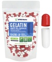 XPRS Nutra Størrelse 2 Tomme kapsler - 500 Tomme Gelatine kapsler - Piller gør det - Pure Bovin Pille Gel Caps til Do- It- Yourself Kosttilskud (rød / hvid)
