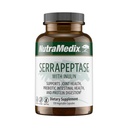 Nutramedicinsk serrapeptase supplement med proteolytiske fordøjelsesenzymer til kvinder og mænd - Inulin Prebiotic Fiber til Gut Health & Joint Support - Dairy, Soy & Gluten- Free (120 kapsler)