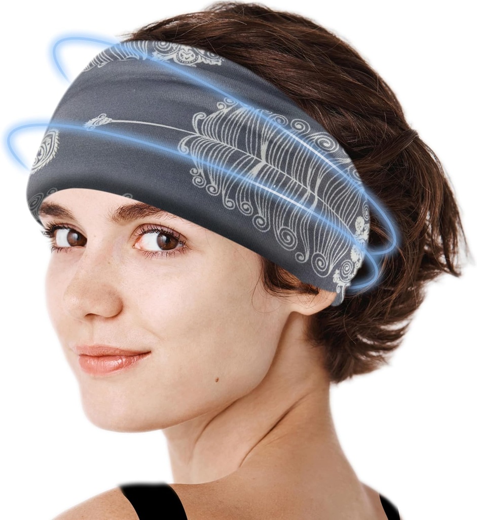 Crimmy Migræne Hovedpine Relief Cap, Cooling Gel Headband Neck Wrap Hat Mask, Lindrende Ice Pack Head Face Cold Compress for Tension Stress & Handover