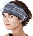 Crimmy Migræne Hovedpine Relief Cap, Cooling Gel Headband Neck Wrap Hat Mask, Lindrende Ice Pack Head Face Cold Compress for Tension Stress & Handover