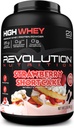 Revolution Nutrition, High Whey, Protein Powder 2LB, Whey Isolate, Gluten Free, Lean Muscle Mass for Mænd & Kvinder, 25g Protein Per Scoop, 908 g, 24 Servering (Jordbær Marie, 2 Pund)