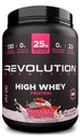 Revolution Nutrition, High Whey, Protein Powder 2LB, Whey Isolate, Gluten Free, Lean Muscle Mass for Mænd & Kvinder, 25g Protein Per Scoop, 908 g, 24 Servering (Jordbær Marie, 2 Pund)