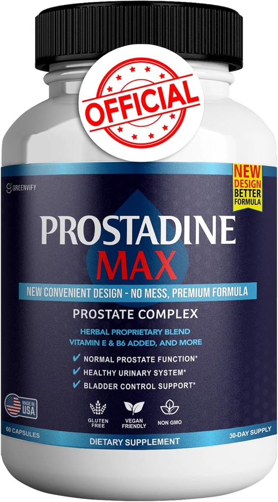 Prostadine Max Prostata Kosttilskud til mænd kapsler, Sundhedstillæg - maksimal styrke, Alle naturlige til at understøtte normal & sund funktion, Prosta Vive anmeldelser (60 kapsler)