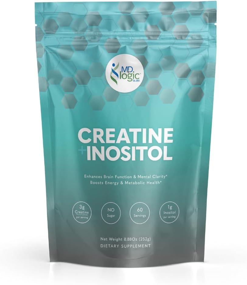 MD Logic Health Creatin + Inositol for Peak Performance & Mental Clarity, Unflavored - Made in New York