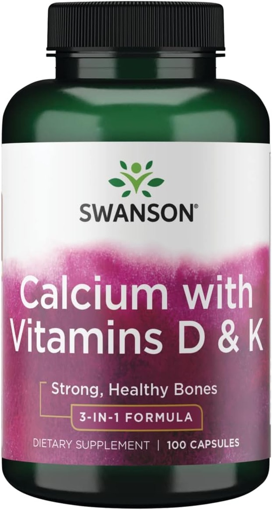 Swanson Tricalcium Complex med vitaminer D & K 100 kapsler