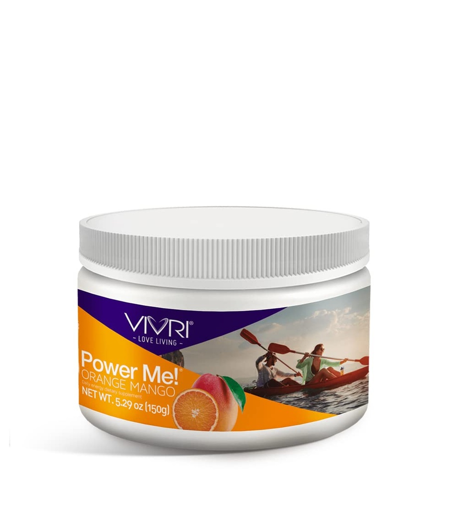 VIVRI Power Me Orange Mango Budding 124; 30 Servering, 5.29 Oz Budding 124; Gluten Free & Sugar Free Prebiotic Fiber supplement til fordøjelsesfremmende sundhed & energi Boost Pre Workout med fordøjelsesmæssige enzymer Buddy 124; Stevia Sødet