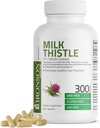 Bronson Milk Thistle 1000 MG Silybum Marianum Antioxidant & Leversygestøtte - non-GMO, 300 kapsler