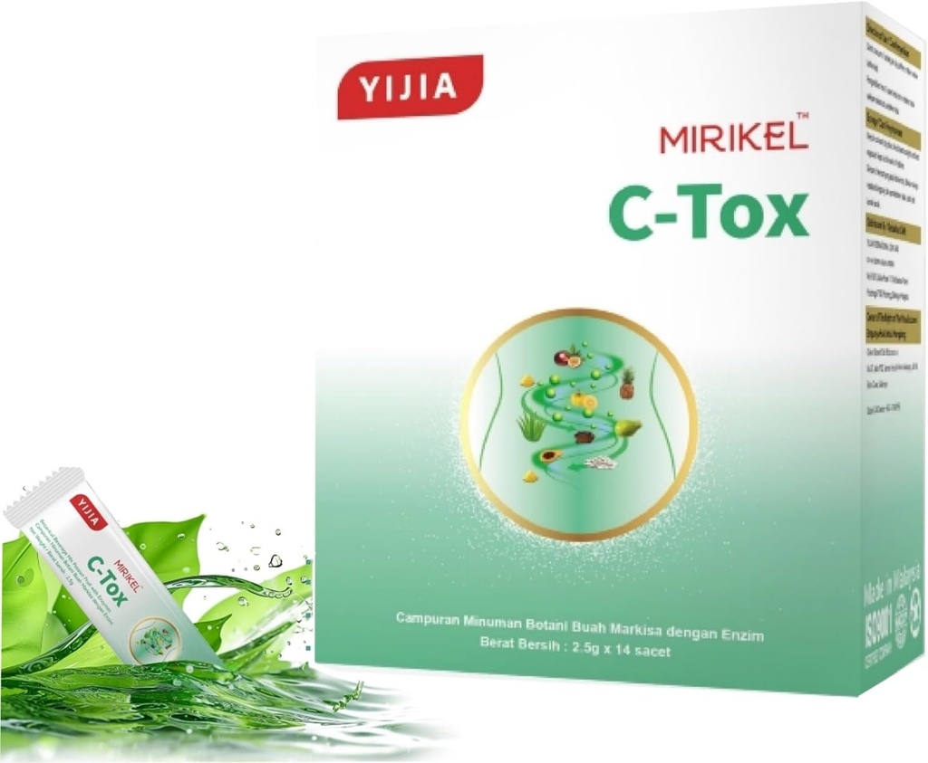 Usoway Healthcare Product, Daglig Detox & fordøjelsesstøtte - Natural Fiber Blend for Bloating Relief, Energy & Light Lifestyle. (14 sticks, C- TOX)