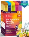 KEY NETRIENSER Elektrolyter Powder Pakker uden sukker - 5 lækre flavors i Hydration Pakker 40 Pack - Gluten Free Electrolytes Powder Pakker