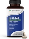 LifeSeasons Rest- ZZZ Melatonin Free - Søvn Support - Calms Nervesystemet - Reducerer rastløshed & nerve- relateret søvnløshed - Magnesium GABA & kamille - 60 kapsler