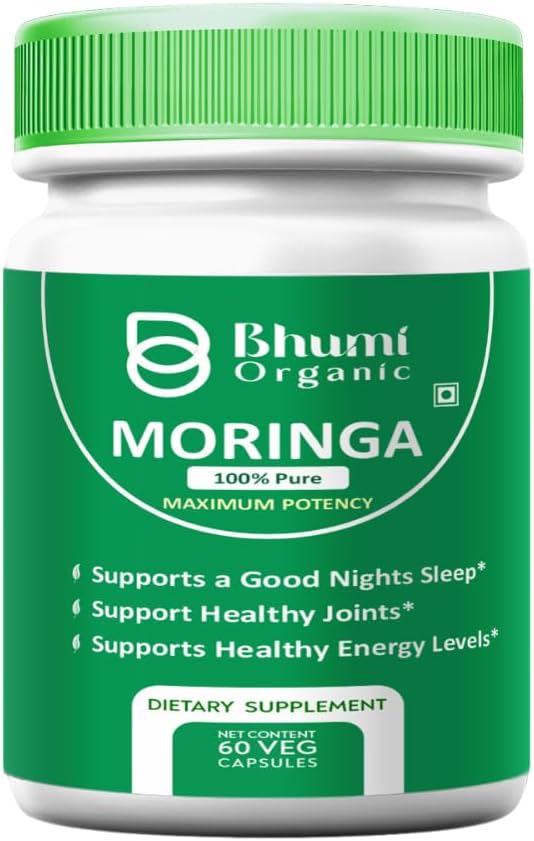 Moringa Powder Capsules - 800 mg Pure Nutrient- Rich Moringa Powder (60 Veg.CAPS)