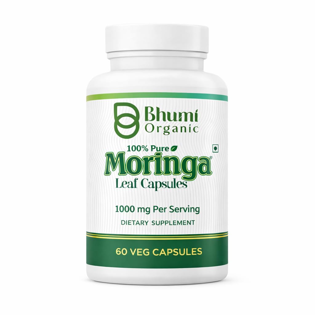 Moringa Powder Capsules - 800 mg Pure Nutrient- Rich Moringa Powder (60 Veg.CAPS)