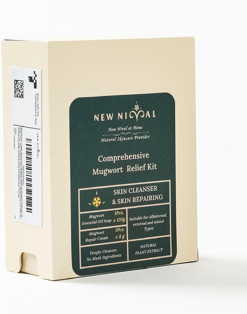 2 Trin Hæmorhoid Symptomer Relief Kit.Mugwort Essential Oil Soap (1Pcs, 120g) -Målrettet Deep Cleansing for påvirket område, og Recovery Ointment- Sothes Itching, Burning og ubehag. 1Pcs, 8g.