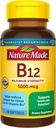 Nature Made Maximum Strength Vitamin B12 5000 mcg, Kosttilskud til energi Metabolisme Support, 60 Softgels, 60 Day Supply