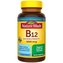 Nature Made Maximum Strength Vitamin B12 5000 mcg, Kosttilskud til energi Metabolisme Support, 60 Softgels, 60 Day Supply