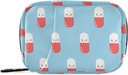 Naanle Cute Pink Pill Box 7 Dag Case Bag Travel Organizer med lynlås Portable Ugentlig Compact Størrelse for Vitamin Supplement Holder A Cartoon Blue 4.6 x 3.14 x 1.88 Tommer 0,12 kg