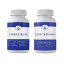 PURE ORIGINAL INGREDIENSER L- Glutathion & L- Ornithine Bundle (100 kapsler Hver), Ingen tilsætningsstoffer eller fyldstoffer, Lab Verified