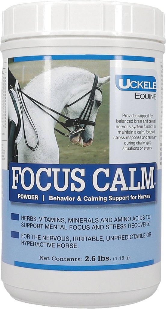 Uckele Focus Calm Horse Supplement - Rolig og Opførsel Supplement for Heste - Equine Vitamin & Mineral Supplement - 2.6 pund (lb)