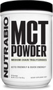 NutraBio MCT pulver, Medium Chain triglycerider, Lean Weight Gain, Keto Friendly, 1 LB. Pulver - 50 Servere