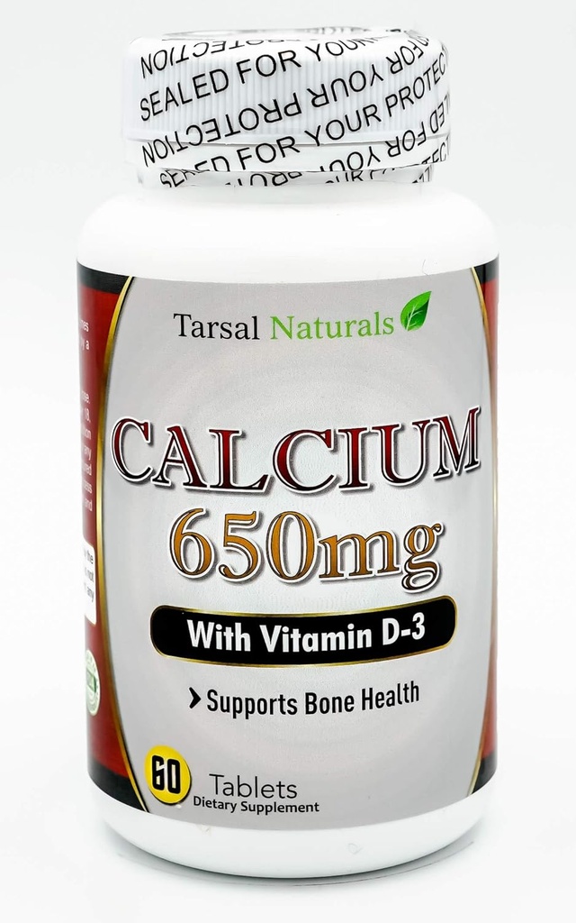 Calcium Plus Vitamin D3 60 Tablet Alle Naturals Understøtter Bone Sundhed God for seniorer Graviditet og overgangsalderen Lavet i USA Gluten Free FDA Registreret facilitet Ikke GMO