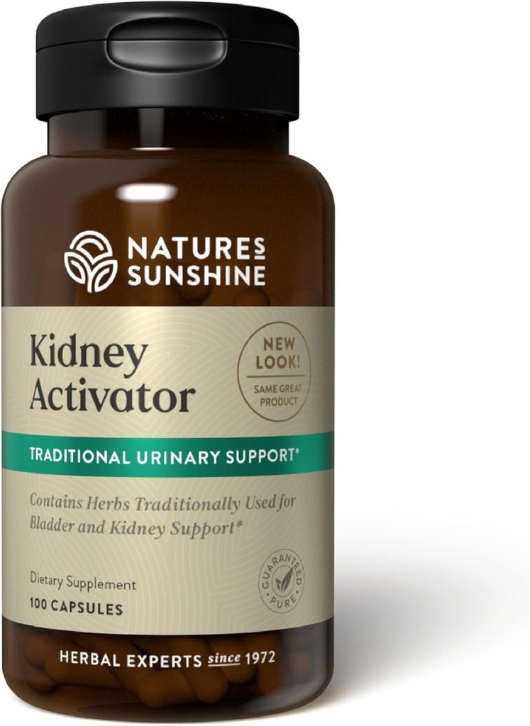 Naturens solskin Nyre Aktivator Kapsler, 100 Kapsler; Naturlige Nyre Supplement Indeholder urter til støtte og forbedring Nyre funktion og urinstrøm