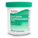 USP 2g Glycerin Laxatives Suppository - 100 Voksen Størrelse Laxative Suppositorier til mænd og kvinder - Hurtig og blid Relief Supppositorier til Forstoppelse - Komfortabel form Voksen Suppository