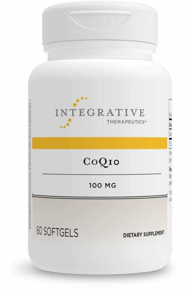 Integrativ terapi CoQ10 (100mg) - Cellular Energy, Heart & Brain Health Support for voksne * - 60 Softgels (60 Servere)