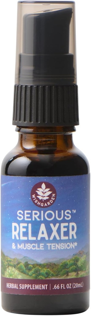 WishGarden Herbs, Serious Relaxer & Muscle Tension Dietary Supplement, Pump Top, 0.66 Fl Oz
