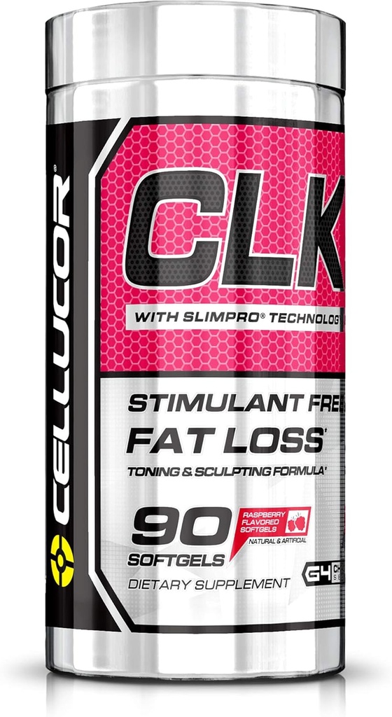 Cellulator CLK Non- Stimulant Fat Burner til vægttab med CLA, Conjugated linolsyre, Hindbær Ketoner, L- Carnitin, 90 Softgel