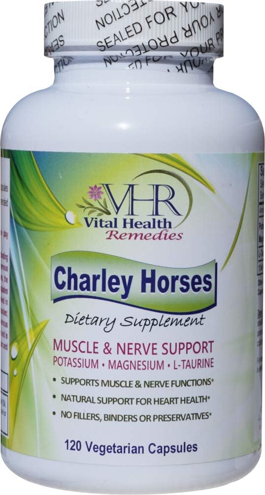 VHR Charley Heste Komplet muskel og nerve Support Preservative- Free Formel med kalium, Magnesium og L- Taurine. 120 Vegetariske kapsler.
