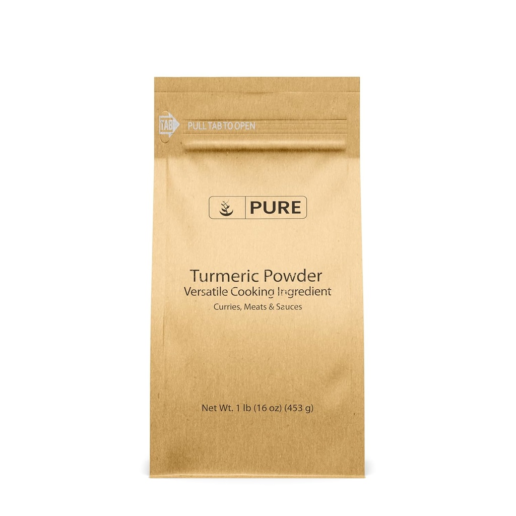 Pure Original Ingredienser Gurkemeje pulver (1 LB), Food Grade, Natural, Spicy Flavor, Curry, Rice, Øko- venlig