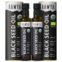 RAWYA Black Seed Oil - Organic Cold Pressed Nigella Sativa - Tyrkisk Oprindelse - USDA Organic - Natural Supplement - Black Cumin Seed Oil - Rich Flavor & Høj koncentration - 250 ml glasflaske - 2 pakke