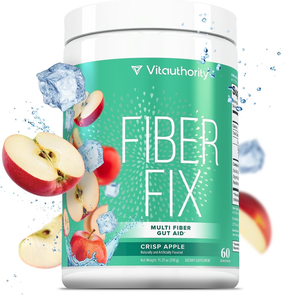 Fiber supplement Colon Cleanse Prebiotic Powder Detox Mex124; Colon Cleanse Detox for kvinder Mex124; fordøjelsesmæssig sundhed Regularitet Satiety & Bloating Relief for kvinder Gut Cleanser & Powder Apple Flavored 60 Servering