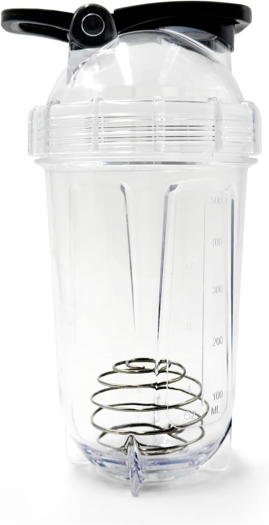 Blender Shaker Flaske, 500ml / 16oz, Opvaskemaskine Safe, Shatterproof, Portable Pre Workout Whey Protein Drink Cup, blander cocktails Shakes, gaver til mænd kvinder, hvid elefant gaver til voksne