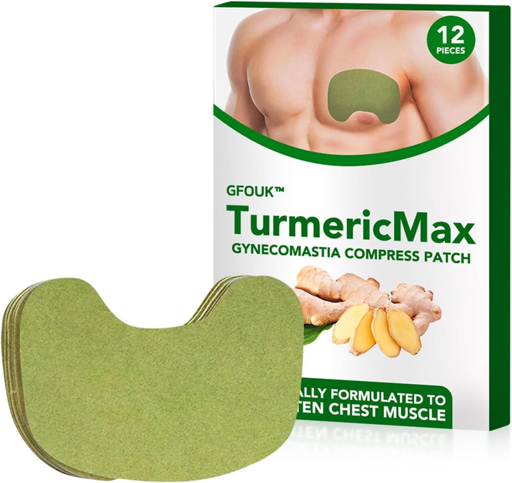Gynecomasti Compress Patch - Ginger Cream til mænd, Stramning og Skulpting Bryst Muskler med naturlige ingredienser (1Pack)