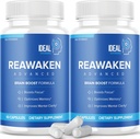 Reawaken Brain Boost supplement til hukommelse avanceret formel (2 pakke - 120 kapsler)