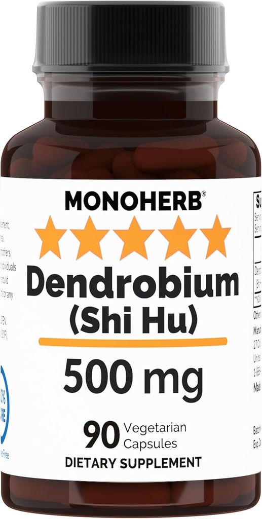 MONOHERB Dendrobium 500 mg - 90 Veg kapsler - Shi Hu supplement