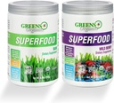 Green + Organic Superfood Powder, Raw superfood & Wild Berry Powder, Gluten Free Superfood Powder, Infunderes med Probiotika, USDA Organic, Bundle (pakke med 2)