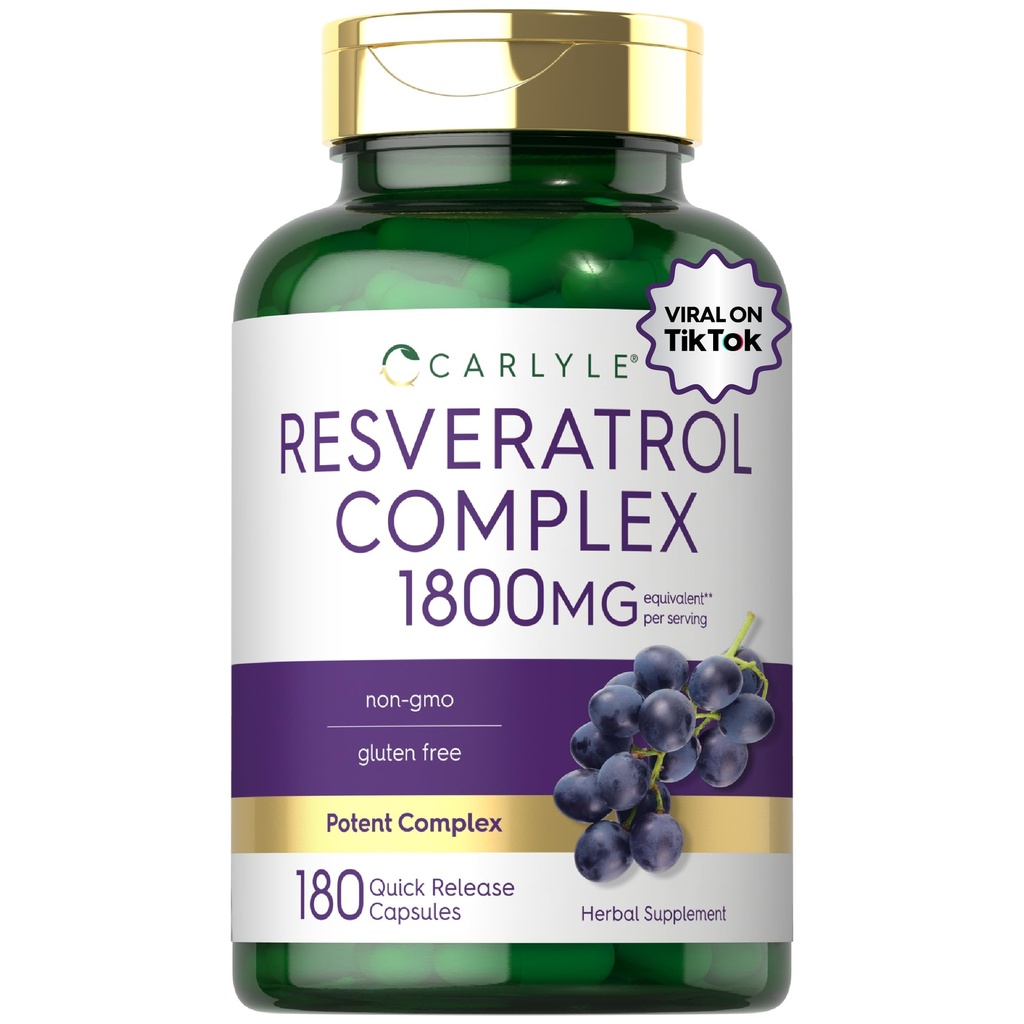 Carlyle Resveratrol Supplement 1800mg
