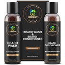 XIKEZAN Beard Wash & Beard Conditioners Natural Softtener Set w / Argan & Jojoba Olies Smooths & Stronthers Christmas Stoking Stuffers Far Day Gaver til mænd ham far kæreste Mand