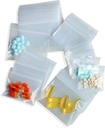 300 Pakker små pileposer, 6 mil Sturdy 3 Assorterede størrelser 2x1.85 ", 2.5x2.25", 3x2.75 "Plastic poser, Genanvendelige poser Clear Zip poser, Pill Pouch poser til rejseopbevaring Smykker og små håndværk stykker