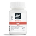 365 af Whole Foods Market, Chelated Iron 18mg, Vegan, 100 kapsler
