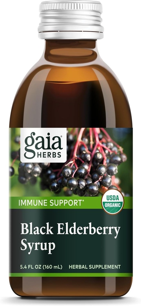 Gaia Herbs Black Elderberry Syrup, 5,4 Ounce