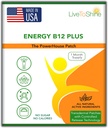 Live til Shine B12 Energy Plus temapatch - Energi og fokus støtte til kvinder og mænd - 30-dages levering - USA Made