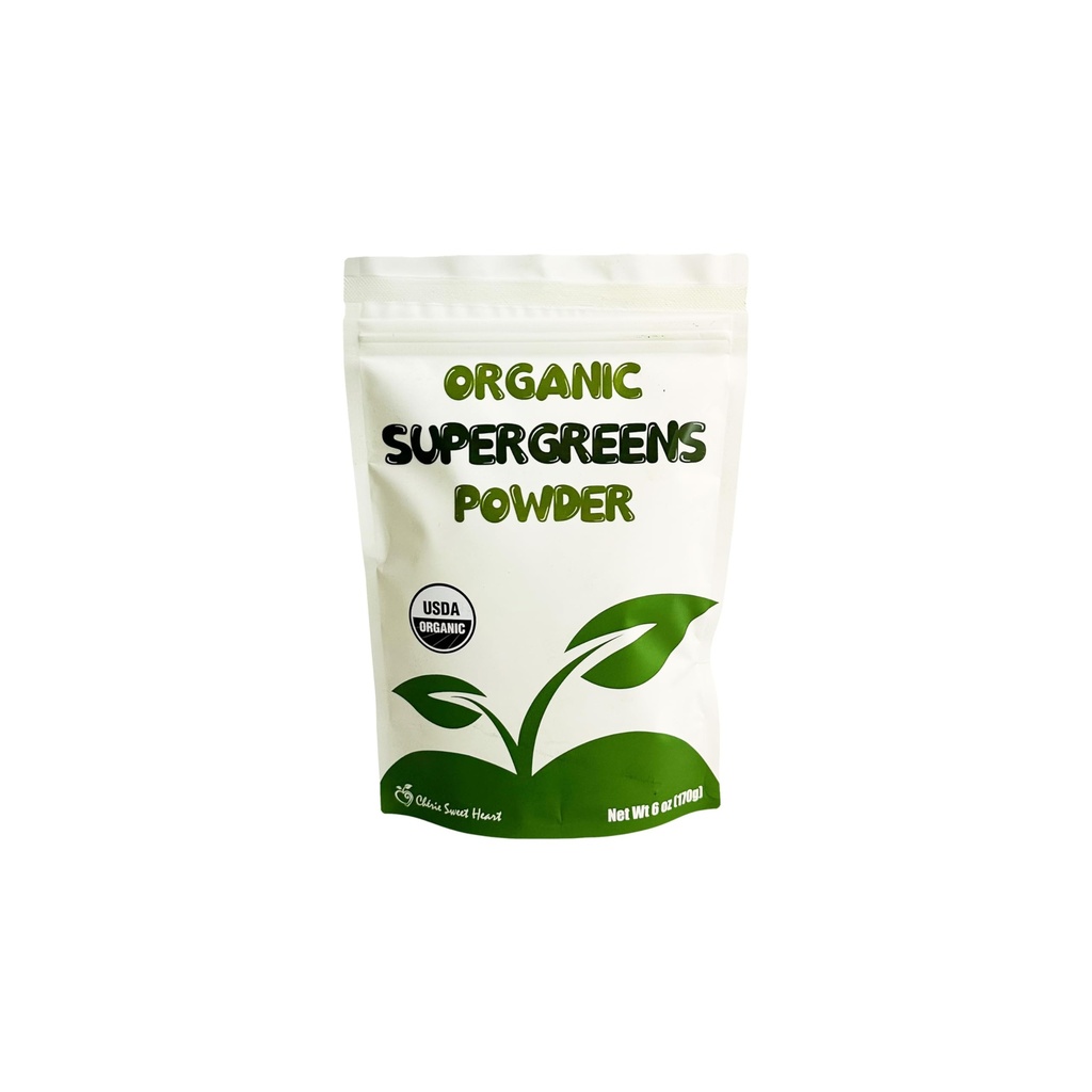 Cherie Sweet Heart Supergreens Powder - Green Superfood - Organic Green Powder Super Green - Smoothie Powder - Superfood Powder - Poweded Green - 6 oz Super Green Powder - 34 Servering