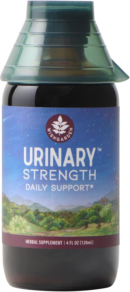 WishGarden urter Urinary Strength - Plantbased Herbal tillæg med tranebær, Uva Ursi & Usnea Understøtter Urinary Tract Sundhed og ubehag, Promoes Lymplity Function, Mikrobial Balance, 4oz