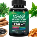 Shilajit Pure Himalayan 9000MG, Ashwagandha 2000MG, Rhodiola Rosea 1000MG, Panax Ginseng 1500MG, Turmerisk 500MG, Gingko Biloba 500MG, Stinging Nettle 250MG, Cordyceps Mushroom 500MG