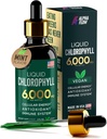 Chlorophyll Liquid Drops 6000 mg - Premium Liquid Chlorophyll Supplement - All- in- One Antioxidant for immunboost, energiforøgelse, fordøjelsesstøtte & hurtig afvænning - non-GMO, Vegan